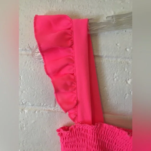 Hot Pink Ruffled Blouse - Picture 14 of 16